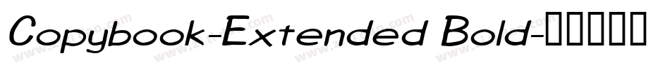 Copybook-Extended Bold字体转换